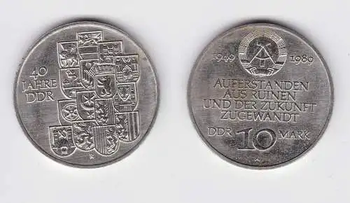 DDR Gedenk Münze 10 Mark 40.Jahrestag der DDR 1989 (148757)