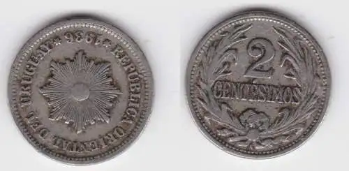 2 Centesimos Kupfer-Nickel Münze 1936 Uruguay (140803)