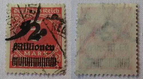 seltene alte Briefmarke Inflation 2 Millionen Mark gestempelt (109186)