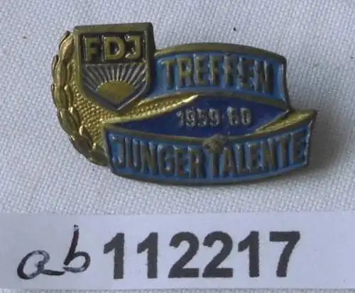 DDR FDJ Abzeichen Treffen Junger Talente 1959 - 1960 (112217)