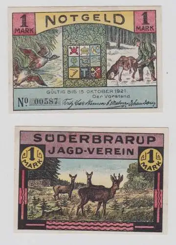 1 Mark Banknote Notgeld Gemeinde Süderbrarup Jagdverein ohne Jahr (138003)