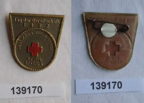 DDR Abzeichen Tag der Bereitschaft DRK Rotes Kreuz Bezirk Rostock 1962 (139170)