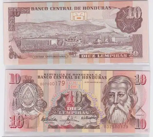 10 Lempiras Banknote Banco Central de Honduras 2004 (121615)