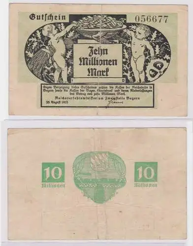 10 Millionen Mark Banknote Reichsverkehrsministerium Zweigstelle Bayern (122118)
