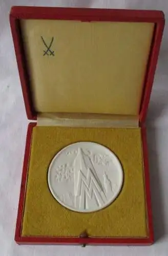 DDR Meissner Porzellan Medaille Leipzig Messe DDR (126922)