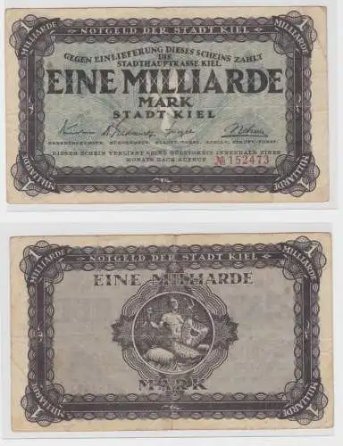 1 Milliarde Mark Banknote Stadthauptkasse Kiel 1923 (135317)