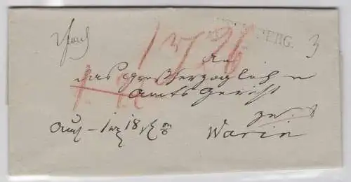 97650 seltener Siegelbrief Vorphilatelie von Sternberg nach Warin um 1850