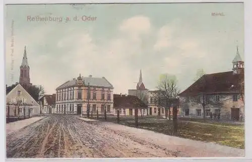 43371 Ak Rothenburg Czerwieńsk an der Oder Markt 1907