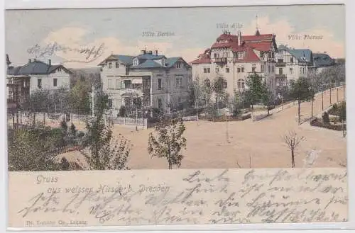 38659 Ak Gruß aus weisser Hirsch bei Dresden Villa Bertha, Alke, Therese 1901