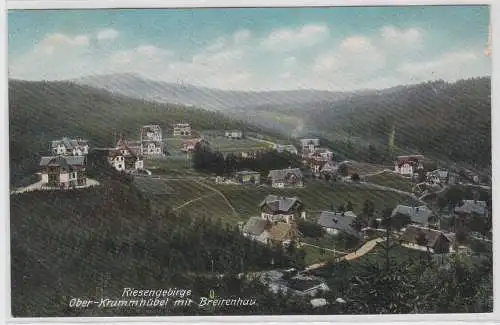 90333 Ak Riesengebirge Ober Krummhübel mit Breitenhau 1907