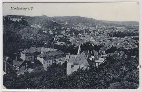 34645 Ak Blankenburg im Harz Totalansicht 1907