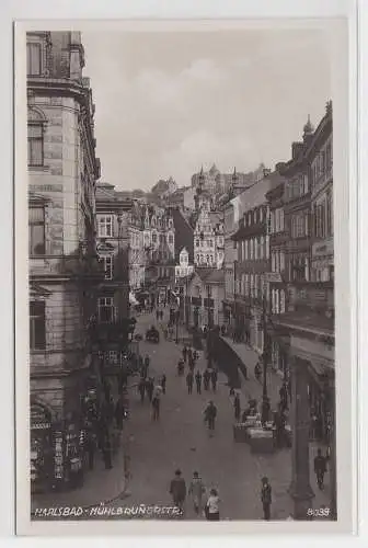 66116 AK Karlsbad (Karlovy Vary) Mühlbrunerstrasse mit Geschäften um 1930