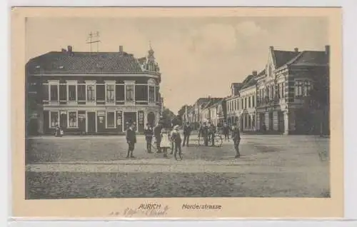 46193 Ak Aurich Norderstraße mit Teehandlung 1916