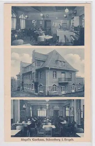 90979 AK Siegel's Gasthaus, Schneeberg im Erzgebirge - Besitzer Oskar Georgi