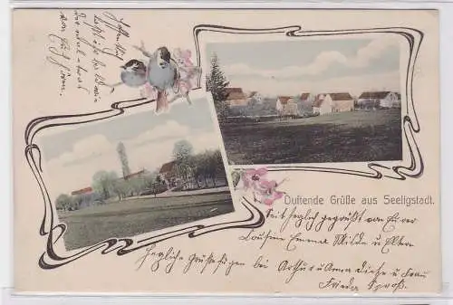 90431 Mehrbild Ak Duftende Grüße aus Seeligstadt 1914