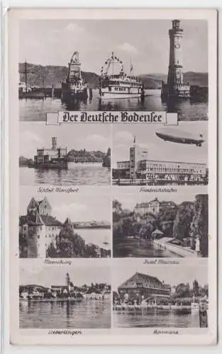 13246 Ak Der deutsche Bodensee - Schloss Montfort, Meersburg, Konstanz usw. 1939