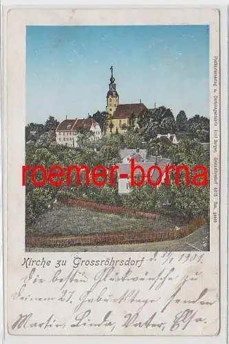 76393 Patent Ak Kirche zu Großröhrsdorf in Sachsen 1901