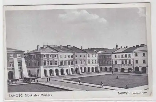 87986 Ak Zamość Polen - Stück des Marktes 1941