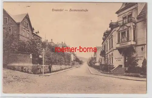 72994 Ak Einsiedel Hermannstrasse Conditorei & Café 1917