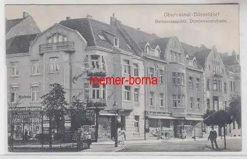 56131 Ak Obercassel-Düsseldorf Barbarossaplatz Dominikanerstraße 1908