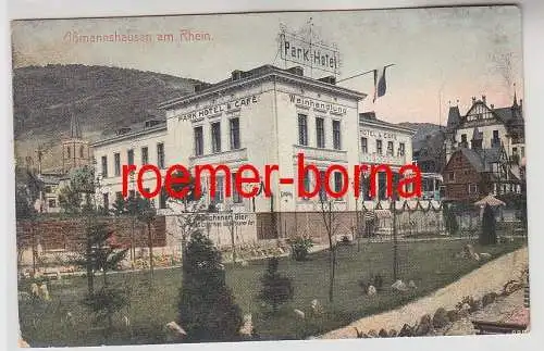 75747 Ak Aßmannshausen am Rhein Park-Hotel 1914