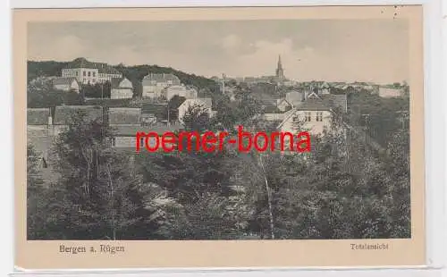 84519 Ak Bergen auf Rügen Totalansicht um 1930