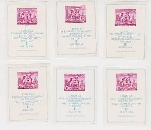 6 x DDR Briefmarken Block 10 (Briefmarkenausstellung) postfrisch ** (148047)