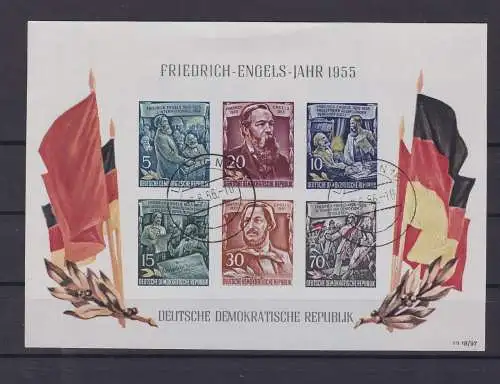 DDR Briefmarken Block 13 (Friedrich Engels) gestempelt (148413)