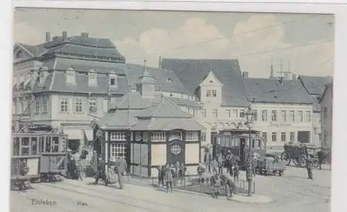 906675 Ak Eisleben - Plan mit Hotel Zum Anker 1912