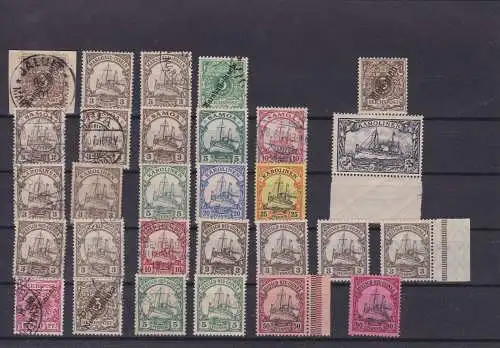 141595 Sammlung Kolonien Samoa Karolinen Neu Guinea Marshallinseln 29 Werte