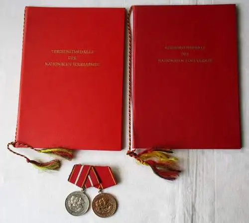 DDR Verdienstmedaille der NVA Bronze-Silber + Urkunden Volksmarine (163367)