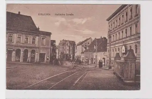 906927 Ak Eisleben - Partie ab der Hallischen Straße 1924