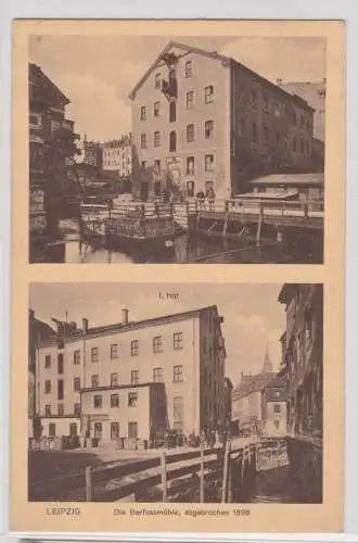 04341 Mehrbild Ak Leipzig - Die Barfussmühle, abgebrochen 1898