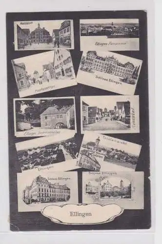 907006 Mehrbild Ak Ellingen - Rathaus, Pleinfelderthor, Schloss usw. 1909