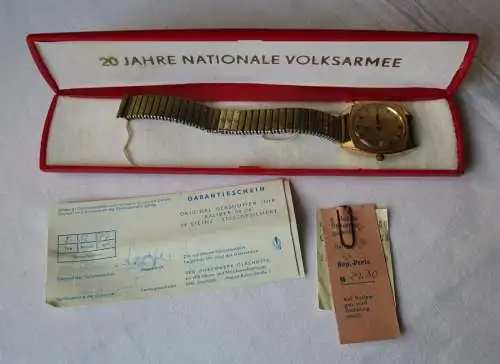 Ehrengeschenk 20 Jahre NVA Nationale Volksarmee Glashütte + Garantie (110499)