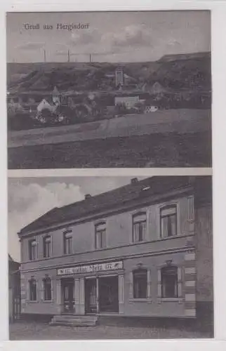 906912 Mehrbild Ak Gruss aus Hergisdorf - Totalansicht und Haus Gustav Metz