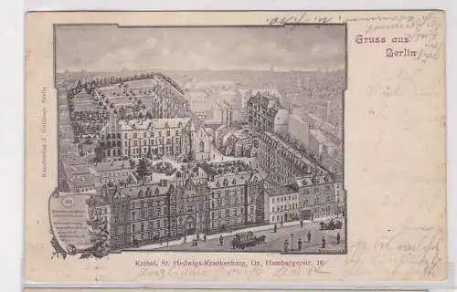 900286 Ak Gruss aus Berlin - Kathol. St. Hedwigs-Krankenhaus 1901