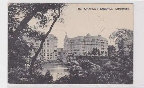 60504 Feldpost AK Charlottenburg - Blick vom Lietzensee 1918