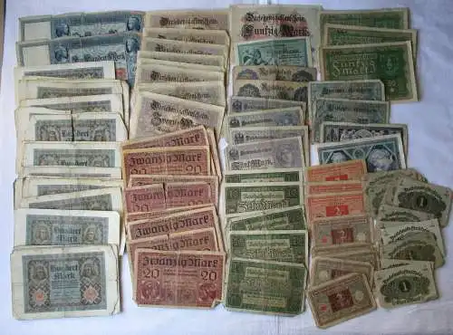 Sammlung mit 100 Banknoten Deutschland Deutsches Reich (115712)