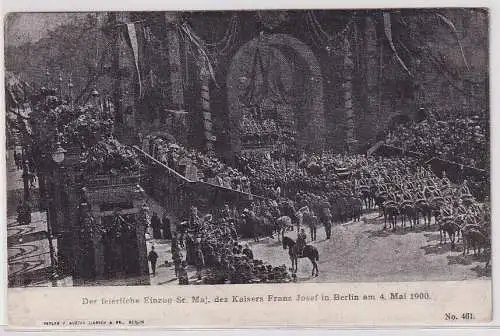 27563 Ak Einzug Sr.Maj.des Kaisers Franz Josef in Berlin 4.5.1900