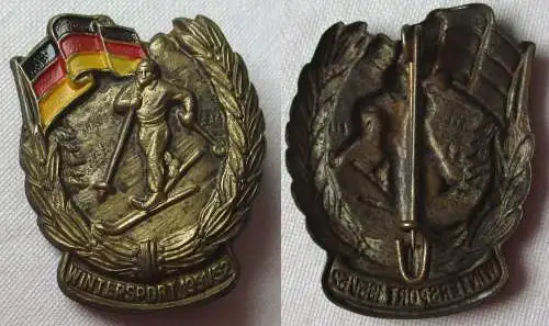 Seltenes DDR Blech Abzeichen Wintersport 1951/52 (123233)