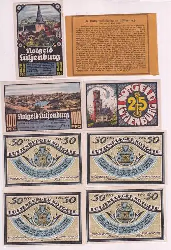 7 Banknoten Notgeld Stadt Lütjenburg 1921 in Originalhülle (163160)