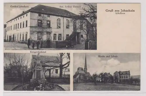 99148 Mehrbild Ak Gruß aus Jahnshain b.Kohren Gasthof, Schule usw. 1928