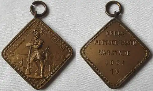 seltene Medaille Klippe Kreis Wettschießen Warstade 1931 (112550)