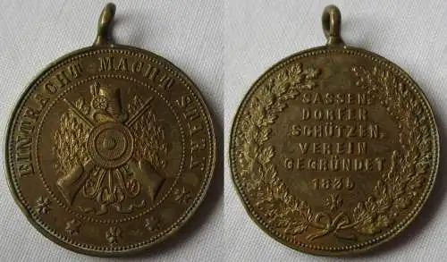 seltene Medaille Sassendorfer Schützenverein gegründet 1835 (115838)