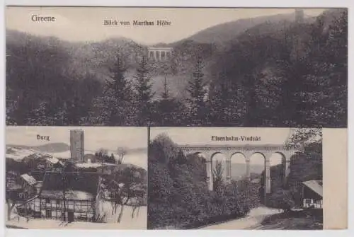 902558 Mehrbild Ak Greene Blick von Marthas Höhe, Burg, Eisenbahn Viadukt 1910