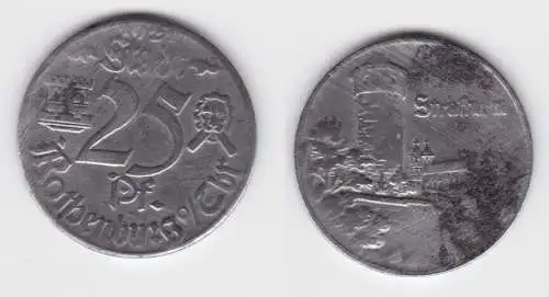 25 Pfennig Eisen Münze Notgeld Rothenburg o.T. Strafturm (140421)