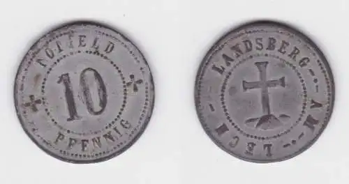 10 Pfennig Zink Münze Notgeld Stadt Landsberg a. Lech ohne Jahr (140807)