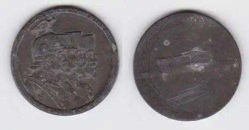seltene einseitige Zink Medaille "Heil dem Vierbund 1914-1916" (138664)