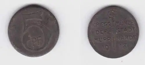5 Pfennig Eisen Münze Notgeld Stadt Murrhardt 1918 (140661)